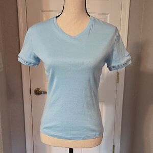 Burberry Light Blue Short Sleeve Tee